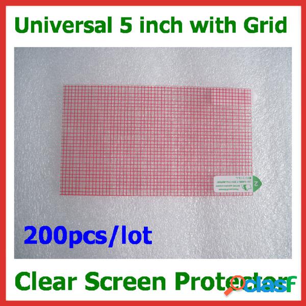 200pcs universal 5 inch 3-layer clear screen protector guard