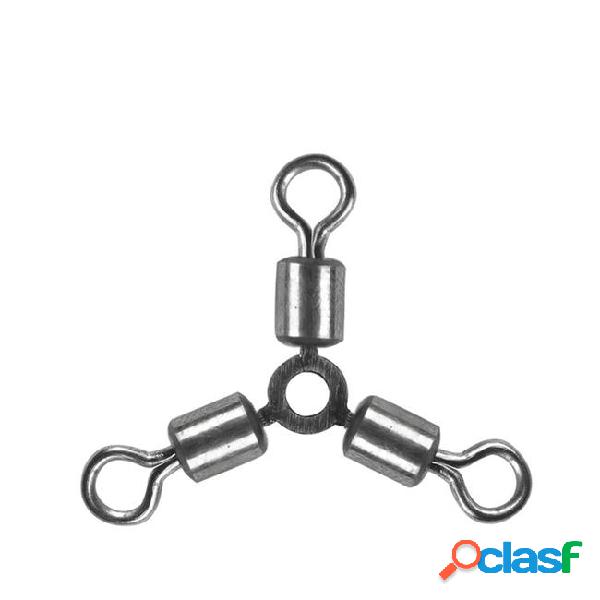 200pcs/lot o-shape three way rolling swivels cross-line