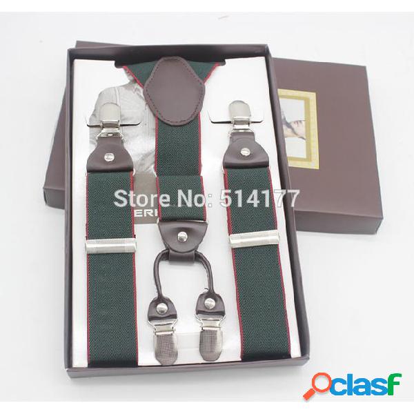 2015 army man suspenders fashion braces gift box adjustable