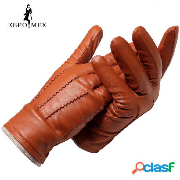 2017 autumn and winter fashion leather gloves men leather