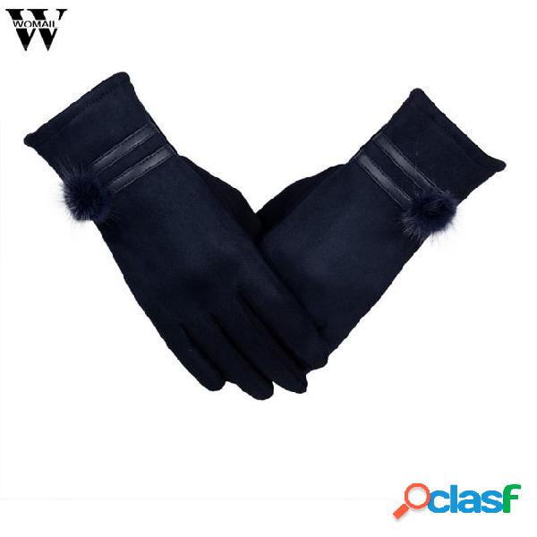 2017 gloves women gloves winter warm soft wrist black high