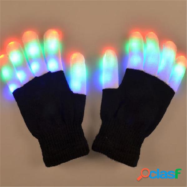 2017 hot 1 piece led glow glove rave light flashing finger