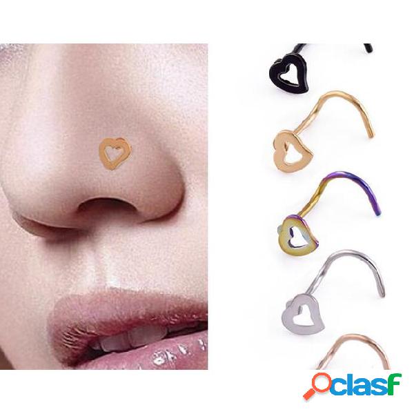 2017 new stst corner s shaped nose nose nail puncture love