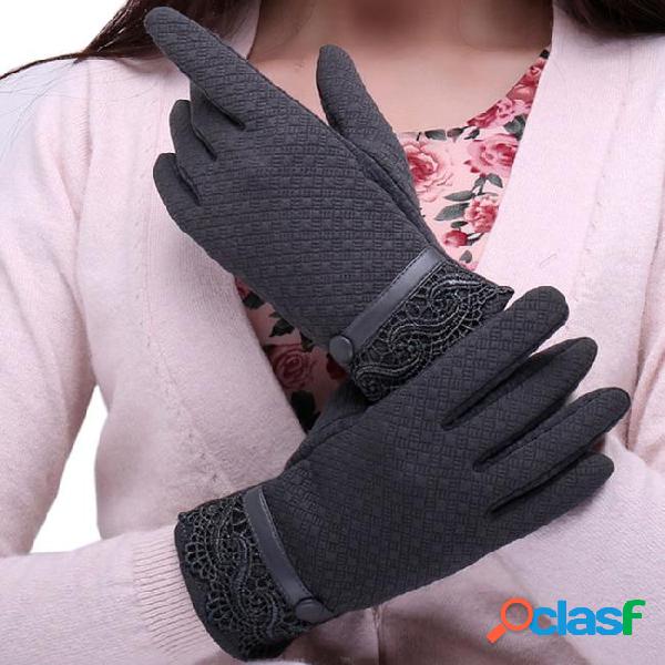 2017 warm winter thick gloves wool knitted women touch