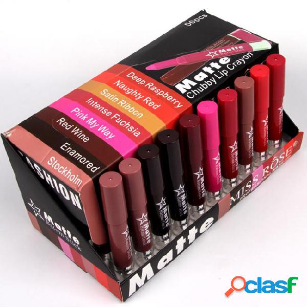 2018 8pcs/lot new miss rose brand makeup matte lip kit color