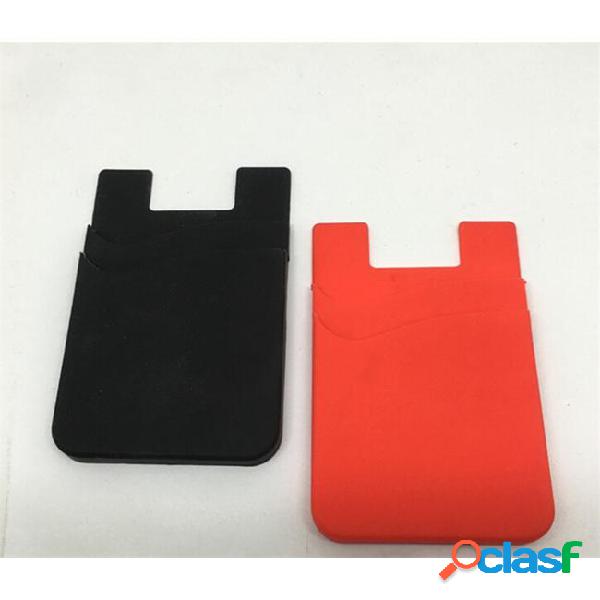 2018 cheap adhesive silicone smart card pocket flexible card