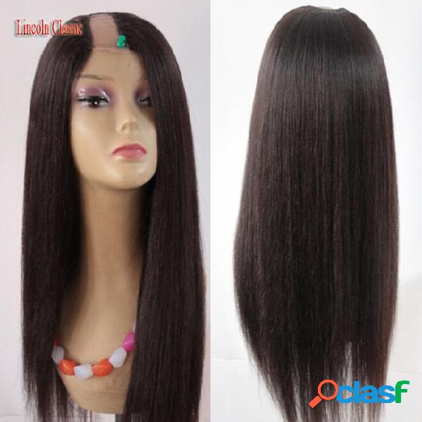 2018 crazy wholesale price soft u part wig yaki straight