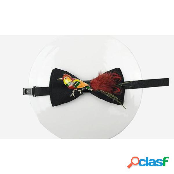 2018 high-grade natural feather bow tie stage tie male or