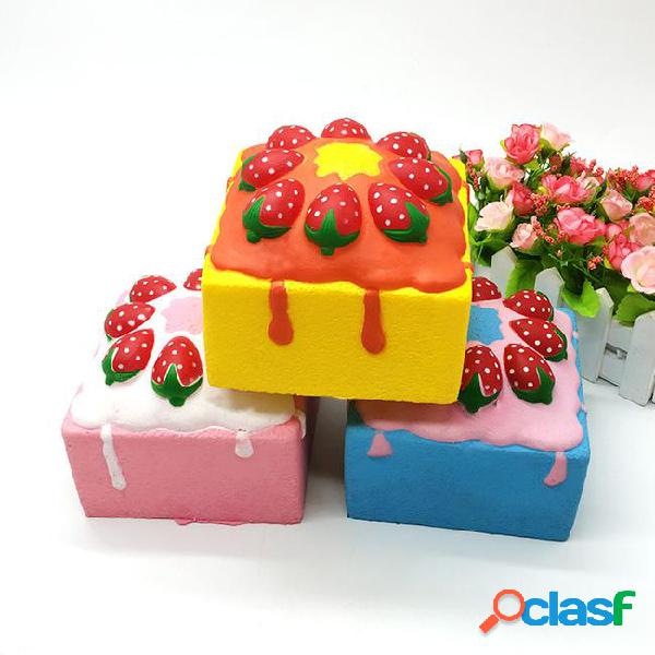 2018 hottest squishy square strawberry cake slow rising toy