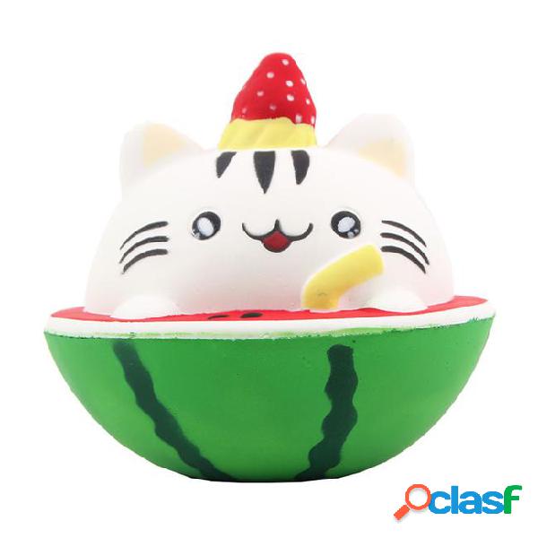 2018 hottest squishy watermelon cat toys super soft jumbo