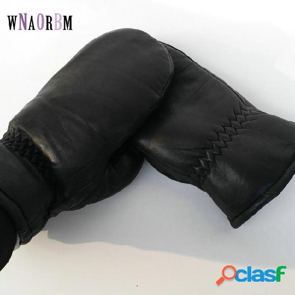 2018 men sheepskin gloves genuine leather glove for men