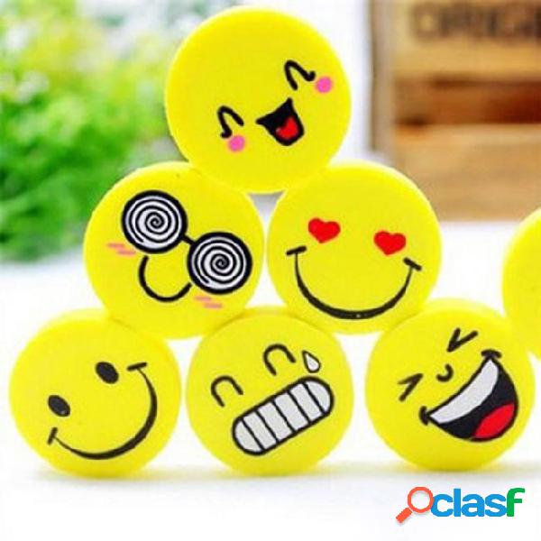 2018 new fashion cute smile emoji eraser primary school