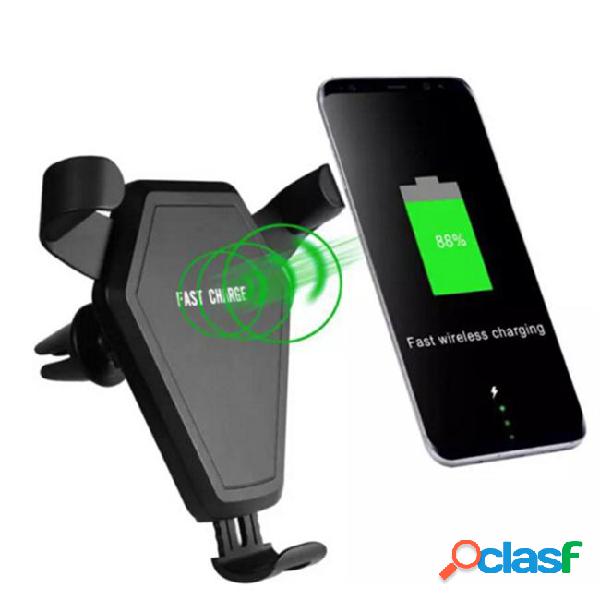 2018 new fast qi wireless charger car mount phone holder