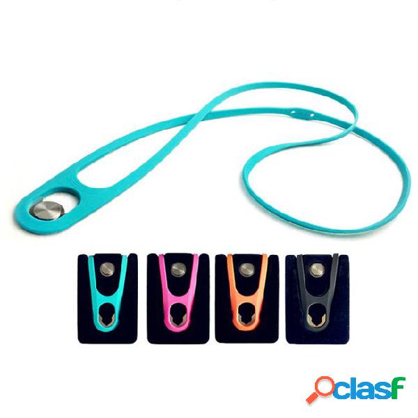 2018 new roated mobile phone lanyard silicone neck strap for