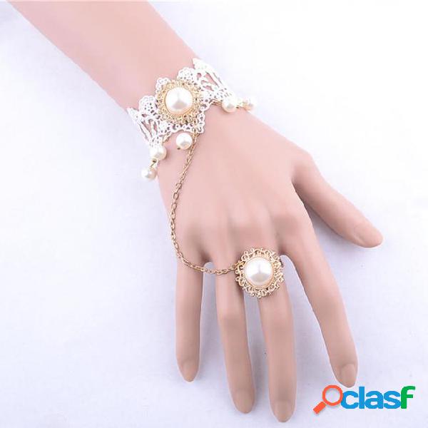 2018 new vintage lace hand accessories golden plating alloy