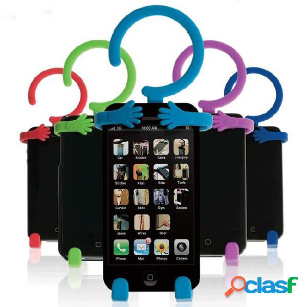 2018 wholesale silicone mobile phone holder human mobile