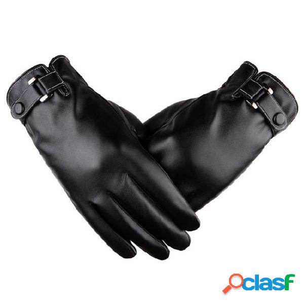 2018 winter men gloves thermal sports leather gloves 2018