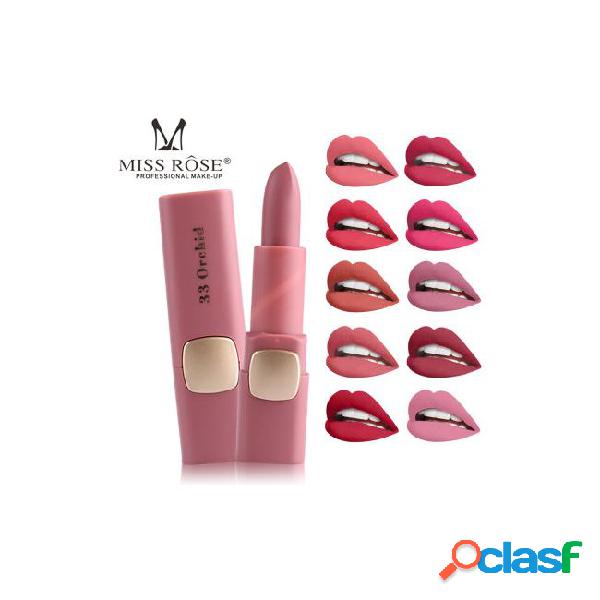 2018 women fashion brand miss rose matte lipstick moist