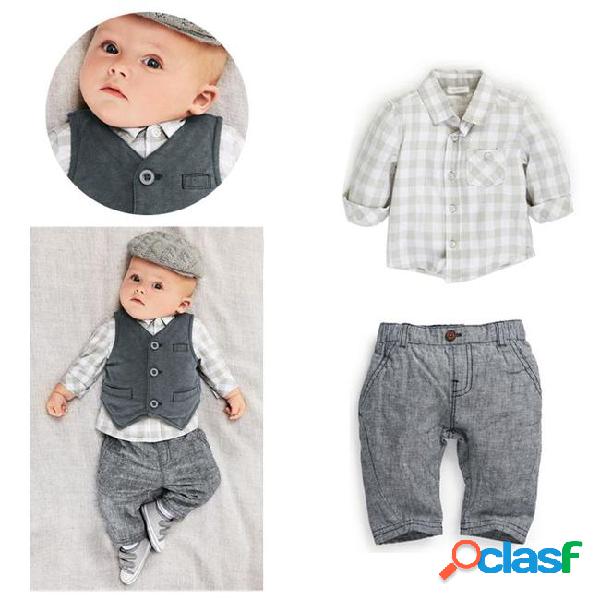 2019 kids outfits 3pcs suits baby tracksuit boys gentleman