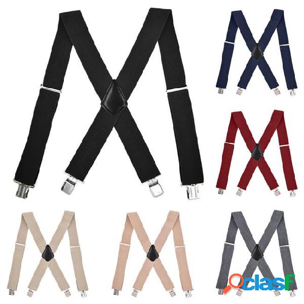 2019 mens mens suspenders x-back 5.0cm wide adjustable solid