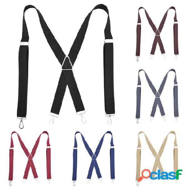 2019 mens suspenders x-back 3.5cm wide adjustable solid