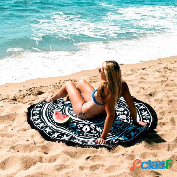 2019 new mat hot sales fringed large round beach cushion