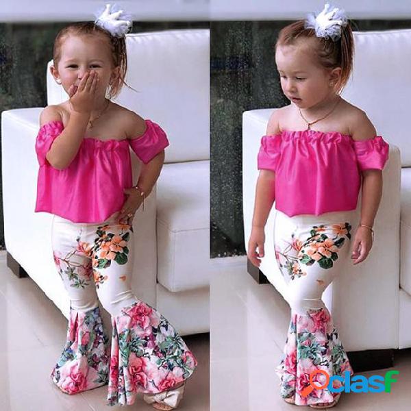 2019 summer girls clothing fashion 2pcs toddler baby kids