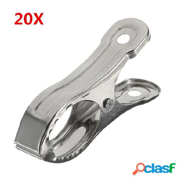 20pcs 5.5cm stainless steel clothes clips medium size pegs
