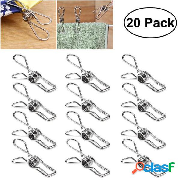 20pcs multipurpose stainless steel clips clothes pins pegs