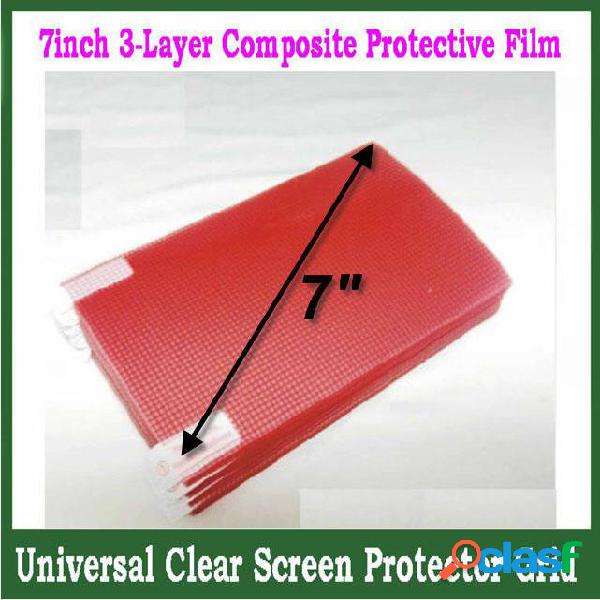 20pcs universal 7 inch clear screen protector with grid for