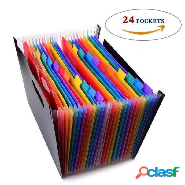 24 pockets expanding files folder organizer portable
