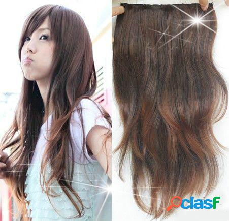24inch five clips in on synthetic hair extensions wavy one