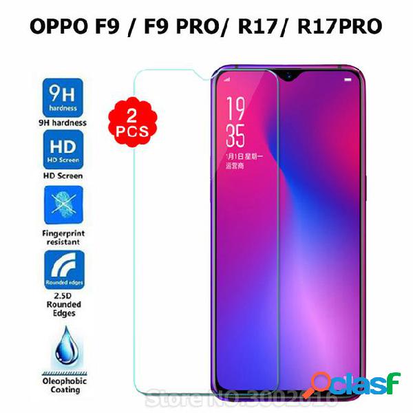 2pc screen protector for oppo f9 case 9h protective scratch