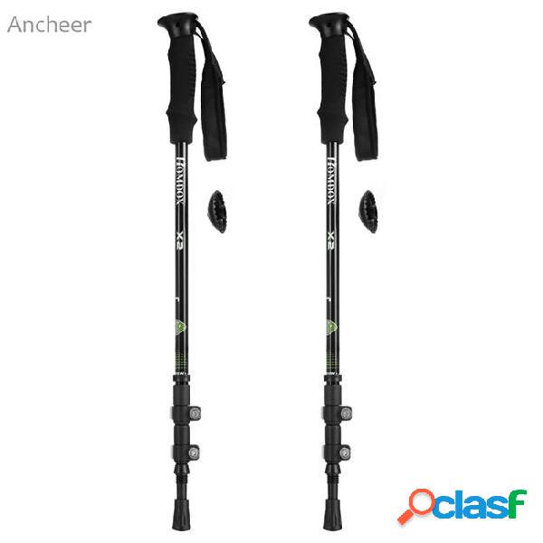2pcs adjustable climbing stickers pole aluminum alloy 3 part