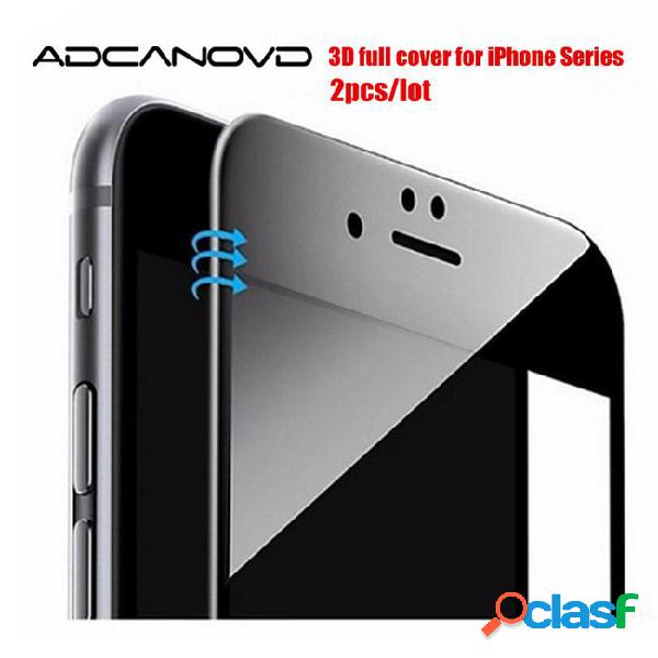 2pcs carbon fiber 3d curved edge coated tempered glass for