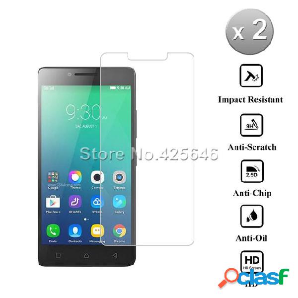 2pcs for lenovo a6010 glass 2.5d 0.26mm protective tempered