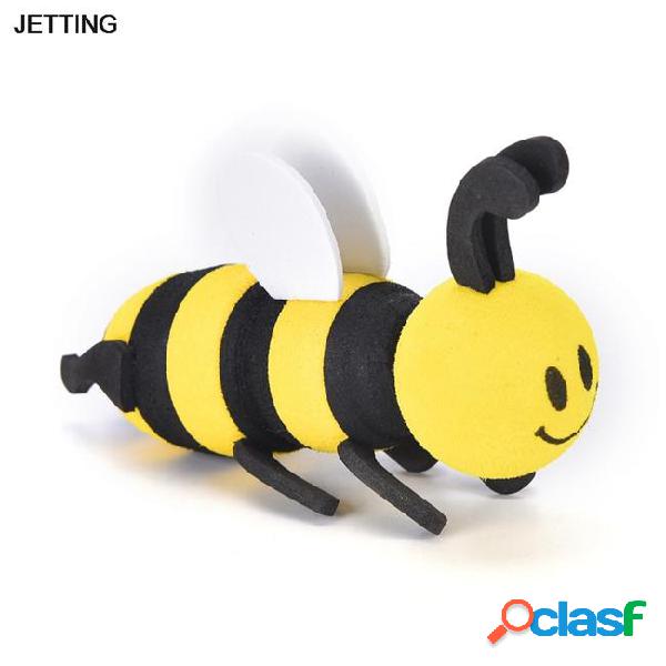 2pcs lovely yellow bee antenna ball for car antenna