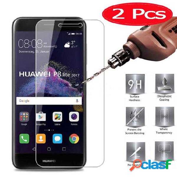 2pcs mrgo tempered glass for huawei p8 lite 2017 screen