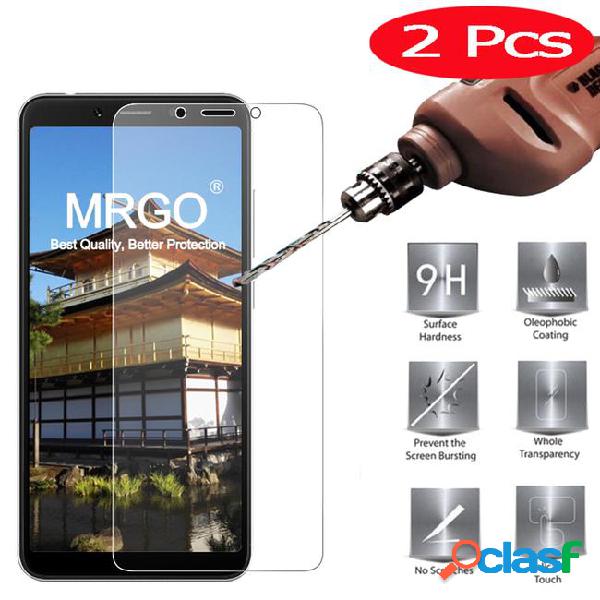 2pcs mrgo tempered glass for xiaomi redmi 6a on screen