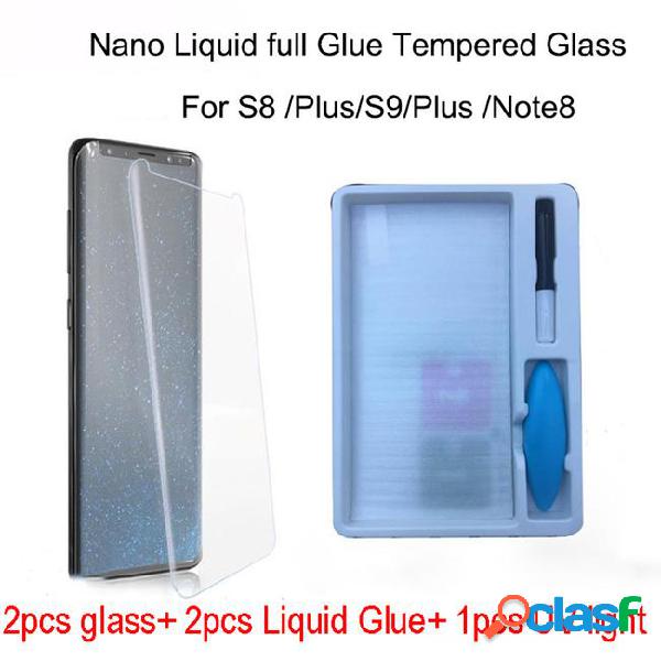 2pcs nano liquid full glue tempered glass&1pcs uv light&2pcs