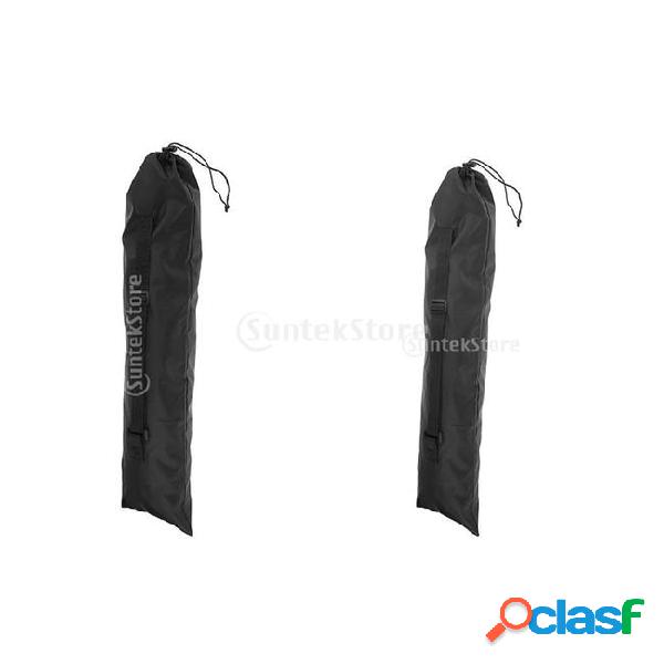 2pcs portable black climbing walking stick storage pouch