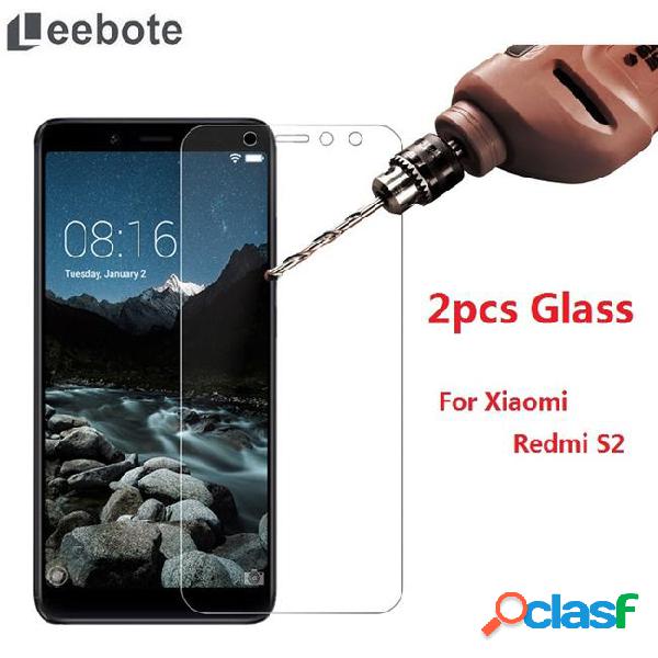 2pcs protective glass for xiaomi redmi s2 glass for xiaomi