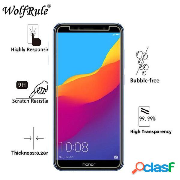 2pcs screen protector glass huawei y6 2018 tempered glass