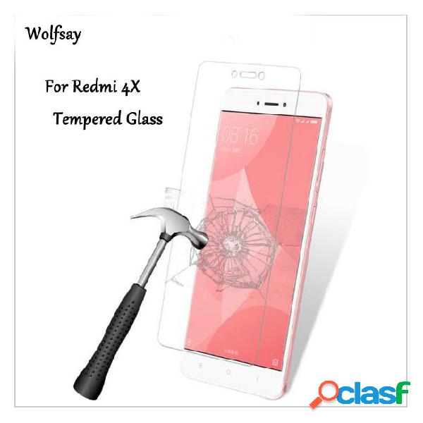 2pcs screen protector glass xiaomi redmi 4x tempered glass