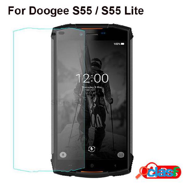 2pcs tempered glass for doogee s55 screen protector 9h