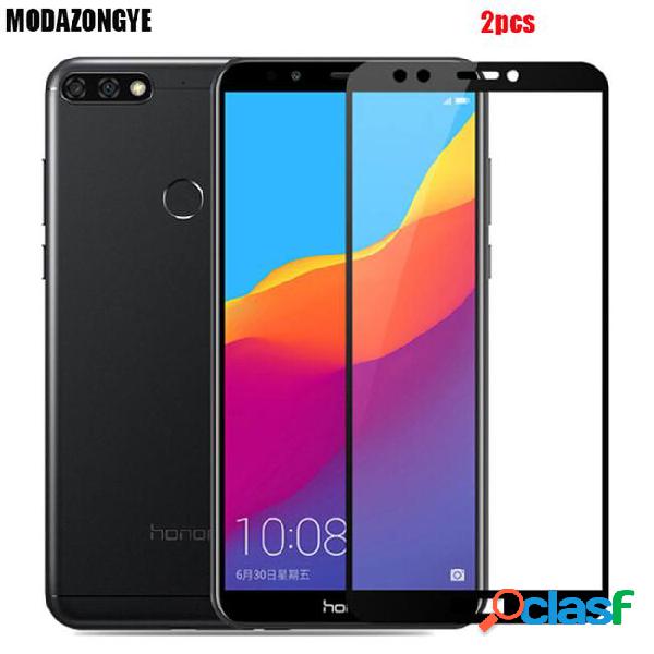 2pcs tempered glass huawei honor 7c pro screen protectoror