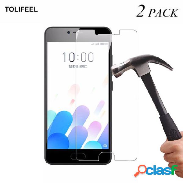 2pcs tolifeel 2.5d 9h tempered glass for meizu m5c a5 screen
