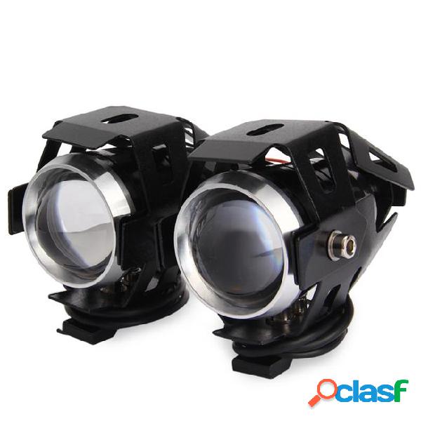 2pcs u5 motorcycle 12v led headlight laser cannon waterproof