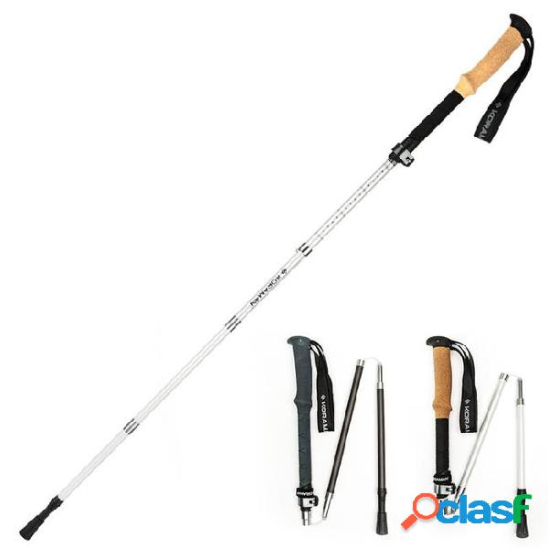 2pcs/lot folding nordic walking hiking poles collapsible