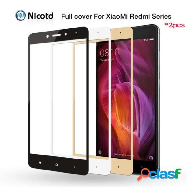 2pcs/lot hd colorfull full cover tempered glass for xiaomi